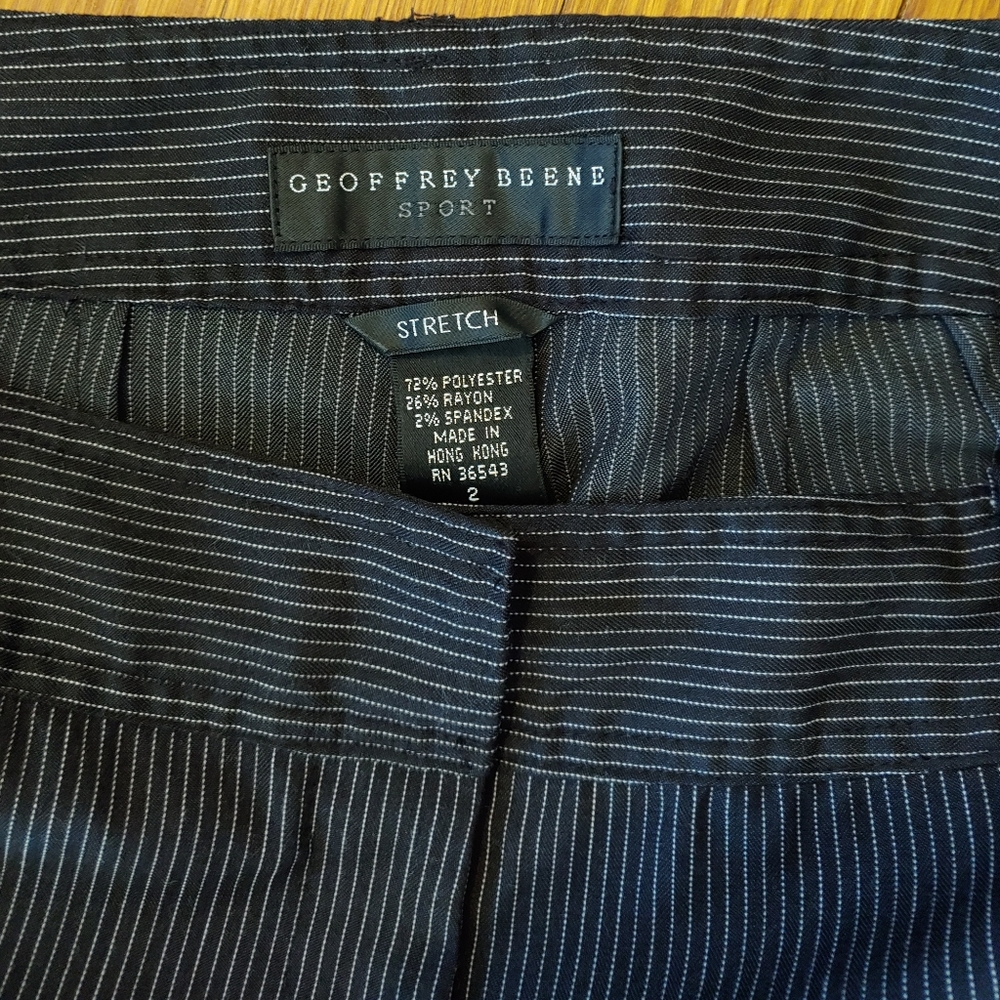 Geoffrey Beene Cropped Pinstripe Dress Pant
